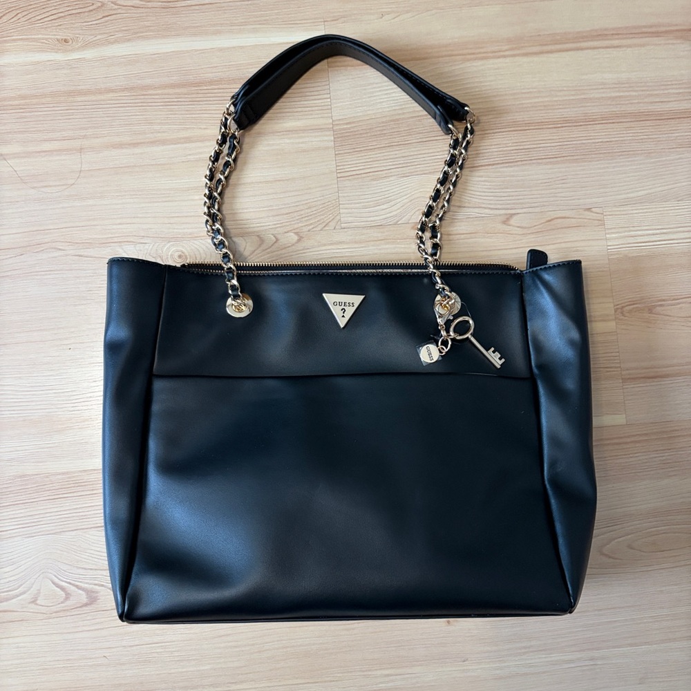 NWOT Guess Black Leather Handbag Purse